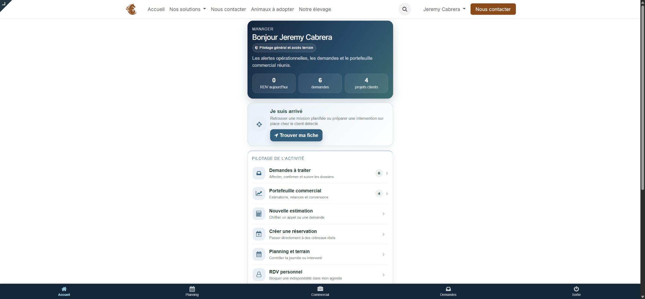 Application mobile AnimaGest Toilettage